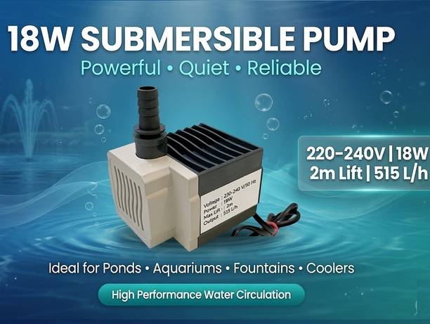 JAMCO Multipurpose Water Pump 18 WT,230V-250V Cooler Pump Magnetic Water Pump-M-03 Water Aquarium Pump