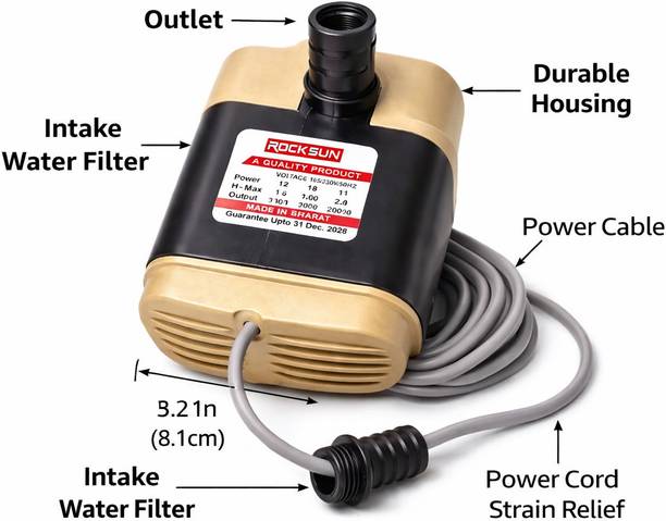 MashGan Air Cooler Water Pump Motor Multi Colored 18W Pump Submersible Water Pump