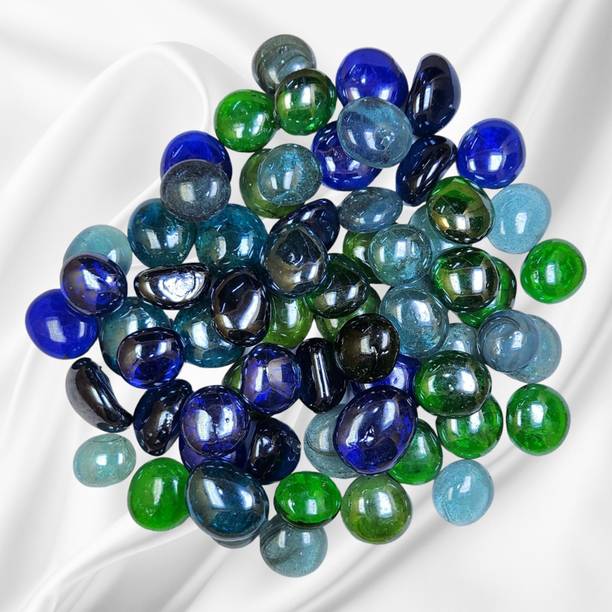 WISKET 835 Gram Glass Pebbles & Stones for Decoration Plant Pots Craft Vase Aquarium Gravel Unplanted Substrate