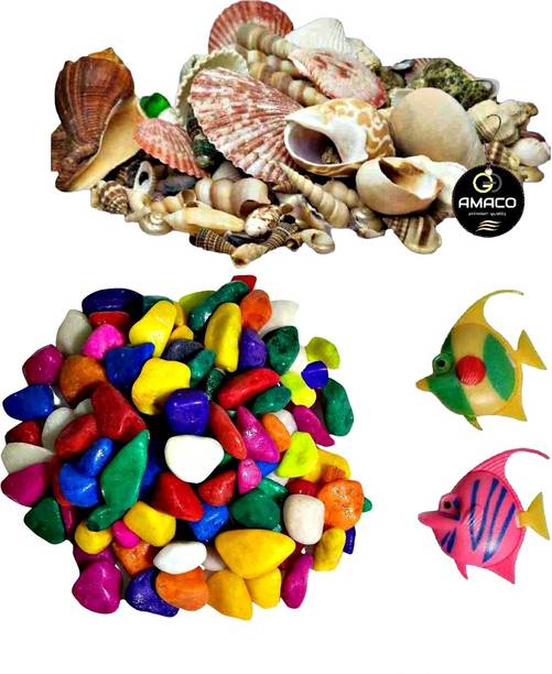 AMACO artificial floating fish/Sea Shell Aquarium Sea Shale Home Decoration TTR1001 Shale Unplanted Substrate