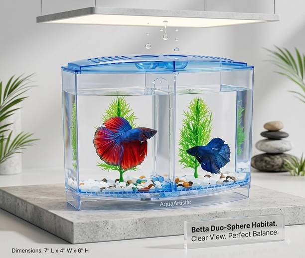 Petscope DOUBLE BETTA - K4 Rectangle Aquarium Tank