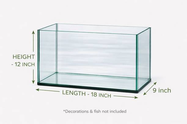 SURAJ AQUARIUM AQUARIUM GLASS TANK 18*12*9 Rectangle Aquarium Tank