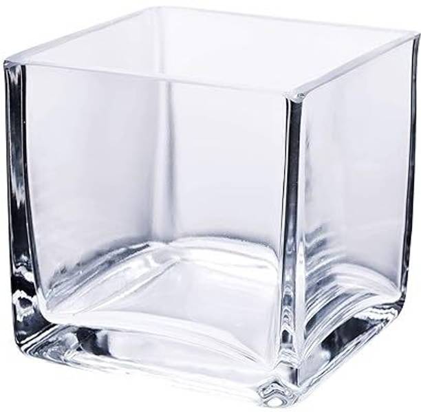 SAVORADE 4*4katti vase glass ,1 Cube Aquarium Tank