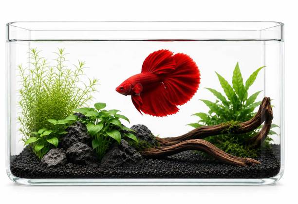 HoneyBadger fisheeTank Corner Cylinder Aquarium Tank