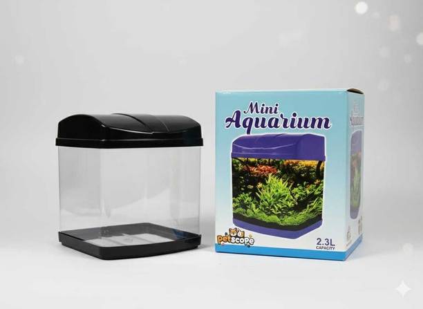 Petscope MINI Aquarium Betta Tank Black Color Rectangle Aquarium Tank