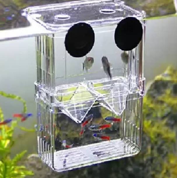 Animaux Aquarium Breeding Box Double Incubator Fish Tank (13.5cm x 7.5 cm x 10.5 cm) Rectangle Aquarium Tank