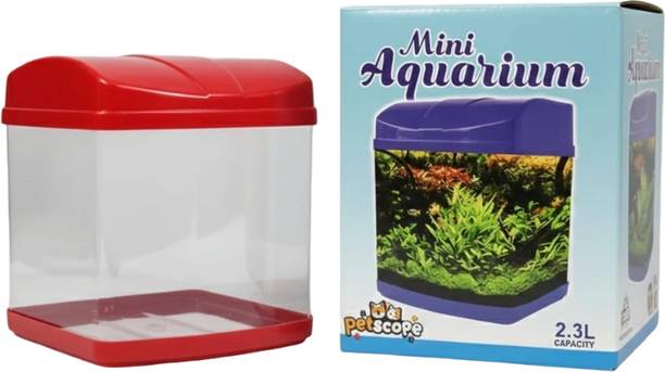 HOBBYISTHUB Mini AquariumBettaTank Rectangle Aquarium Tank