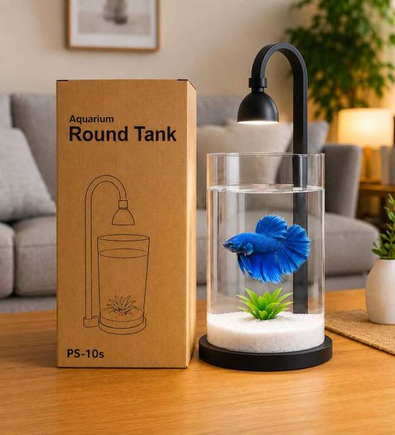 Petscope PS-10s (Black) Cylinder Aquarium Tank