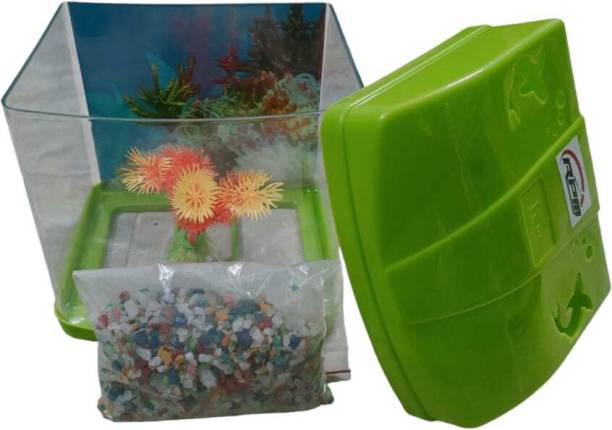 RPM MINI AUQUARIUM FISH TANK Pop Green Cube Aquarium Tank