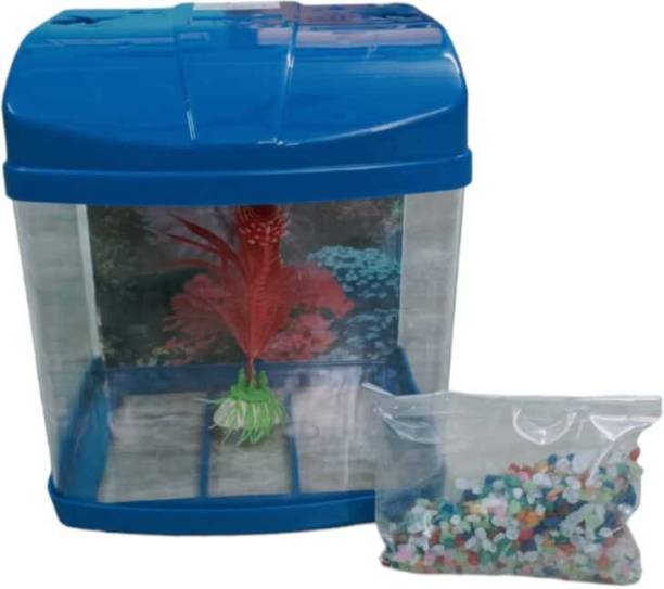 MAGPRE Blue Mini Aquarium Cube Aquarium Tank