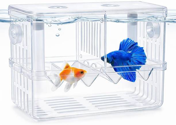 Rizopets Fish Breeding Box for Aquarium | Acrylic Fish Divider | 3L | Clear Rectangle Aquarium Tank