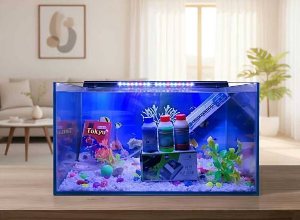 AquariumGallery Aquarium Glass Fish Tank for Home & Office (18X9X9 Inches) Rectangle Aquarium Tank