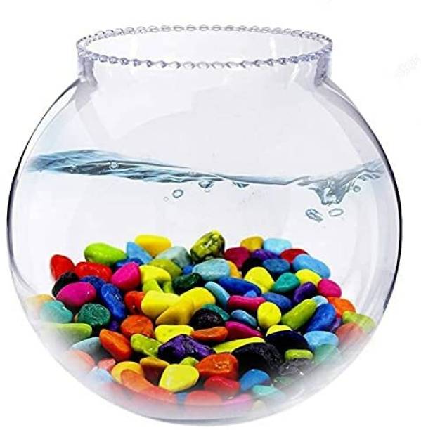 Artifice medium 8 inch aquarium fish bowl vase for home,restaurants, hotels, center table Round Ends Aquarium Tank