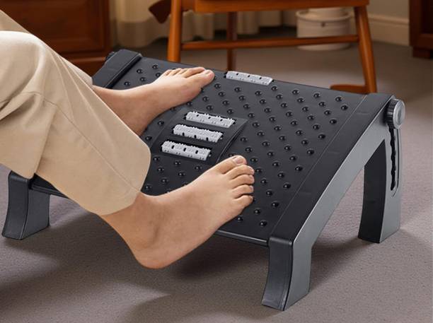 DEAROW Adjustable Foot Rest for Office Chair, 6 Height Settings, Massage Points Roller Archery Fletch