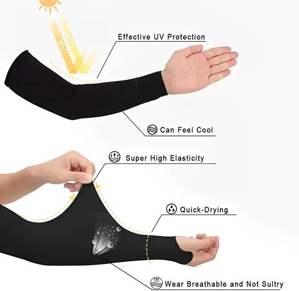 JusAwesm Cotton, Nylon Arm Sleeve For Men & Women