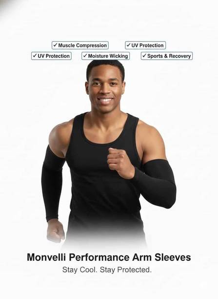 Monvelli Polyester Arm Sleeve For Boys & Girls