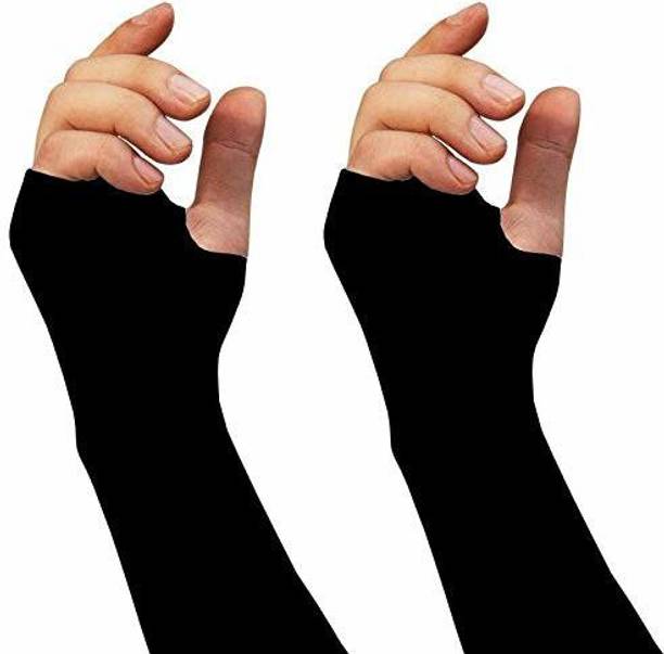HUSB ™1 Pairs Thumbhole Arm Sleeves Men Women Sunlight Protection Protection Driving Gloves