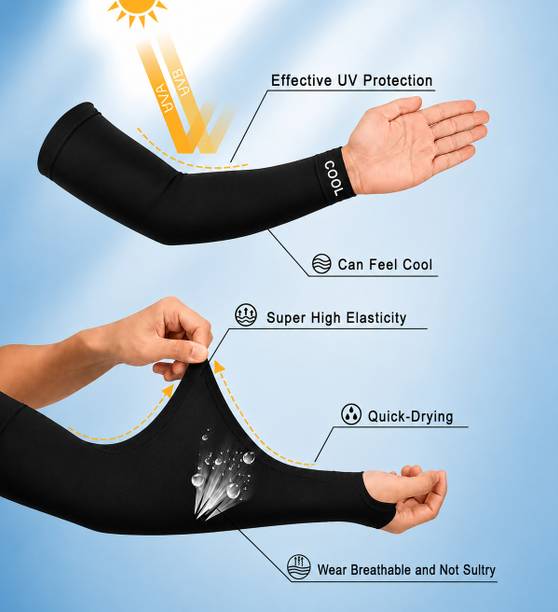 Suttizurrab Cotton Uv Protection Arm Gloves with thumb hole & Without Thumb hole Gym & Fitness Gloves