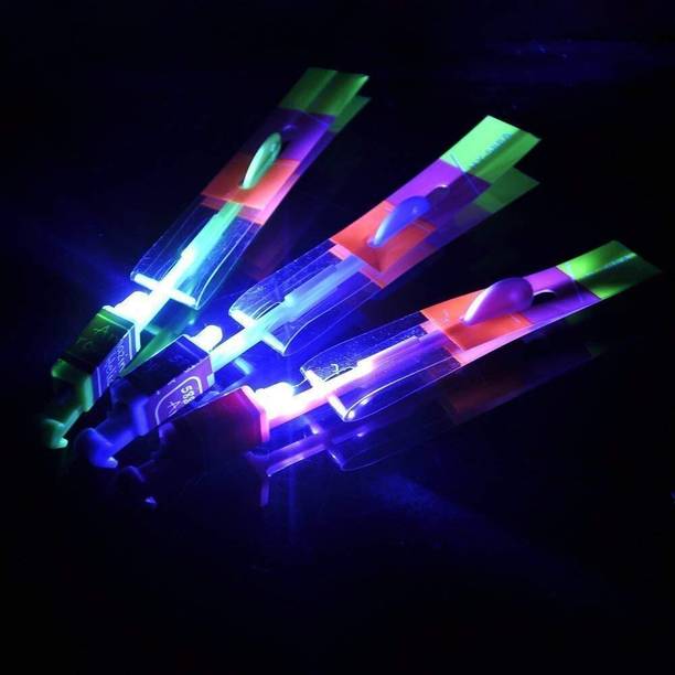 JRYU Amazing Light Arrow Rocket Helicopter Flying Toy Party Fun Gift (Pack Of 3) Arrow