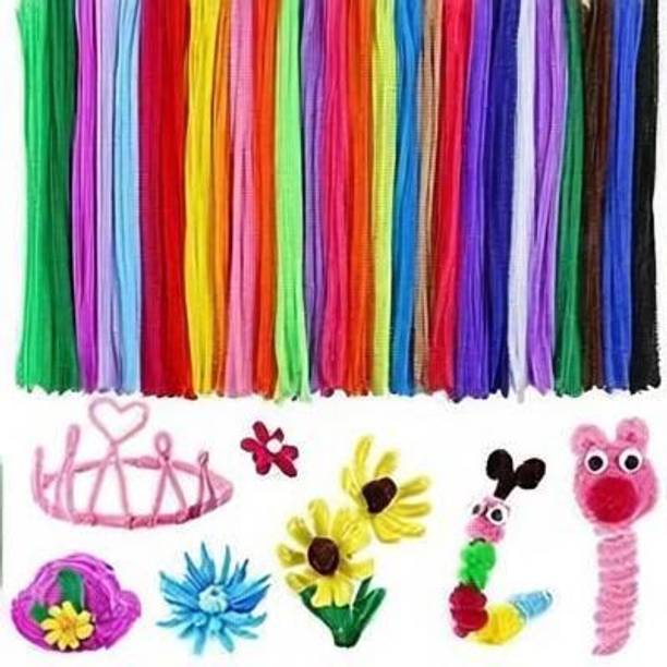 Magnemite 12 Multicolor Pipe Cleaners (100pcs) for DIY Crafts & Scrapbooking Art Clay