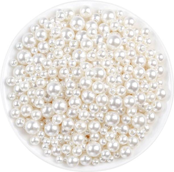 Dreamlover 600pcs Pearl Beads Round Shape 6, 8,10 mm Moti Bead for Jewellery Making Craft