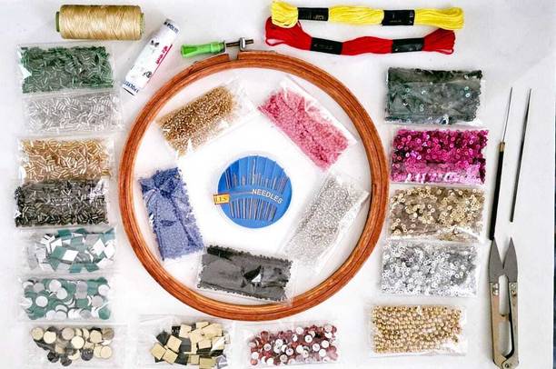 KHUSHA CREATIONS Hand Embroidery Essentials kit for craft and embroidery/Aari Needle Kit