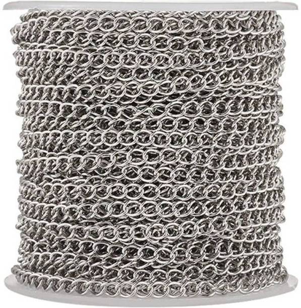 Sharum Crafts Jewelry Making Necklace Earring Findings Accessories, Silver 3mm Length 10 Mtr