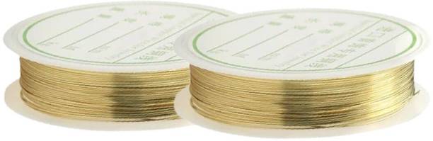 Qroof Copper Metallic String Wire for Jewellery Making Art DIY & Crafts