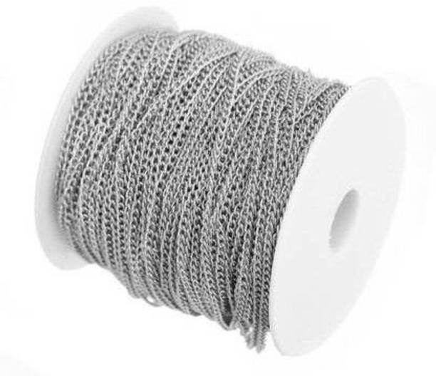 AN Sunshine New_Quilling And Jewellery Making Acessories Chain - Silver ( 5 Meter )