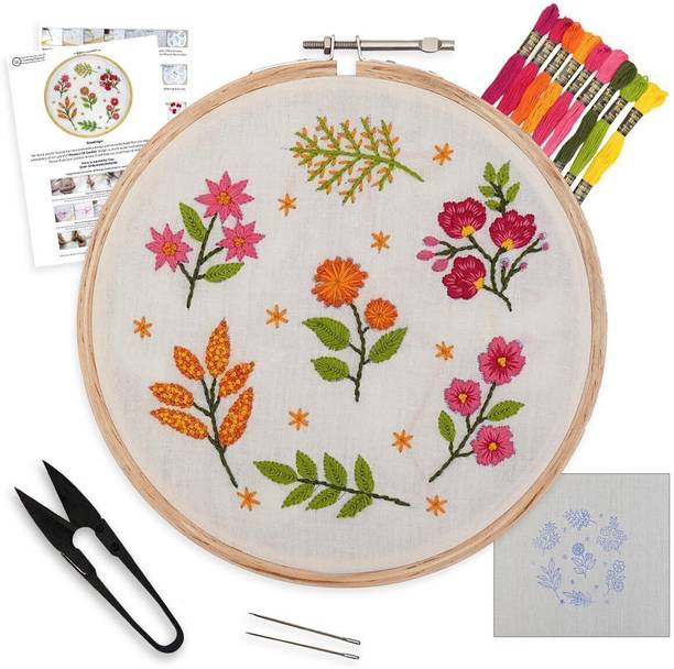 Embroiderymaterial "FLOWER'S OF GARDEN" DIY Embroidery Kit for Beginner