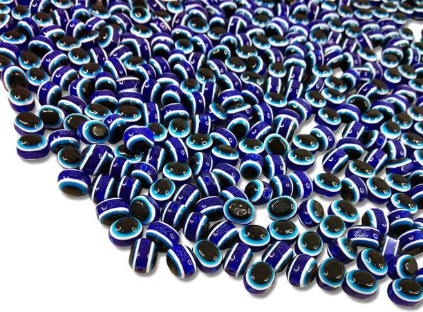 Uniqon Pack of 50 Gram (100 Pcs Approx) Evil Eye Bead Artificial Jewelry Craft Material
