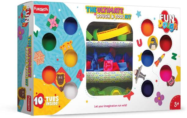 FUNSKOOL Fundough The Unlimate Dough & Tool Kit,Enhances Creativity and Imagination