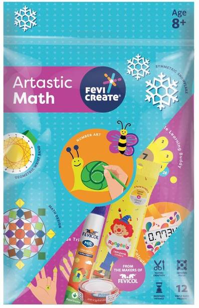 फेविक्रिएट Artastic Maths DIY Art & Craft Kit , Creative Kit for kids 8+ yrs