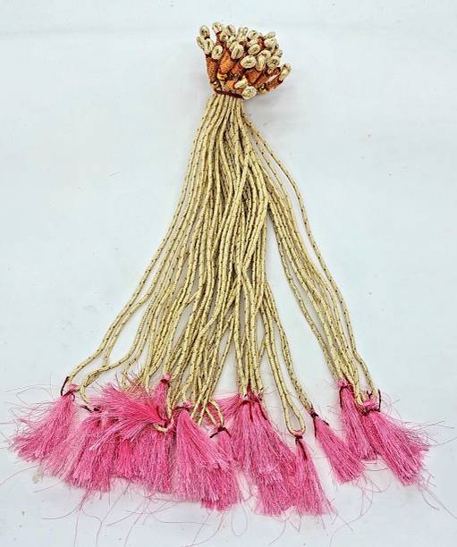 Beadsnpearls Back Rope Dori Pink For Jewellery Making (Pack Of 6 Pieces )