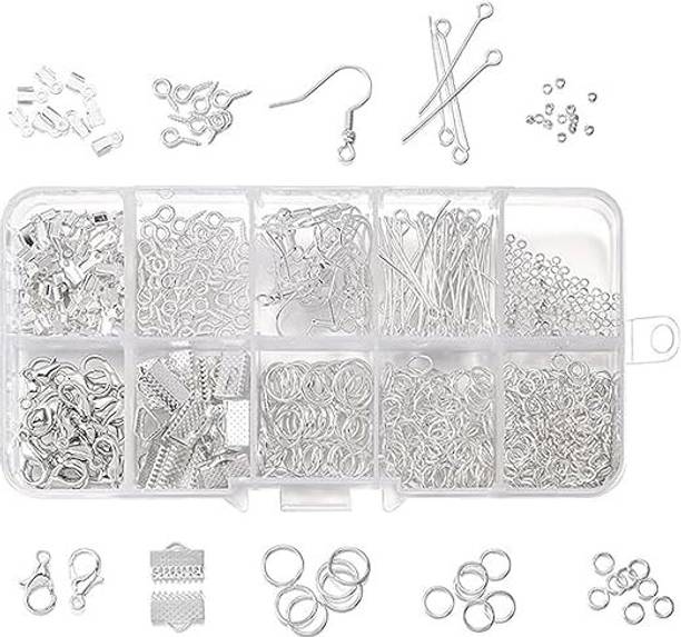 DEAROW Gold Tone Assorted Jewelry Making Findings Kit with Jump Rings, Eye Pins