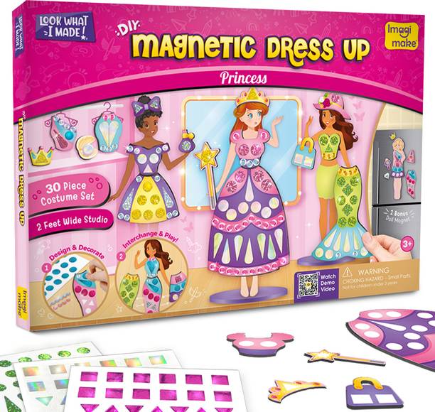 इमेजिमेक DIY Magnetic Dress-Up Princess |Pretend Play Toys For Girls