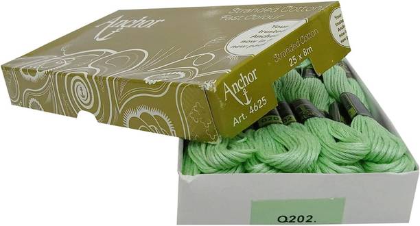 Hunny - Bunch Anchor Thread Stranded Cotton Skeins Floss Threads (Set of 25 Pcs) (Shade 202)