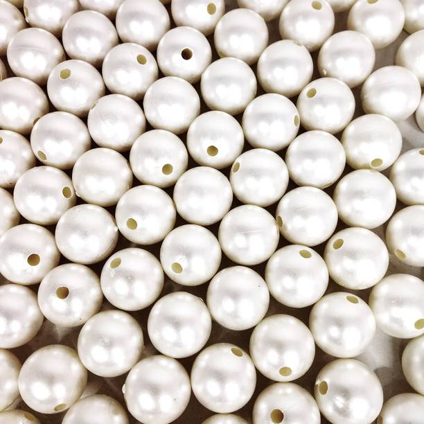 Airtick Pack of 200 Gram (50 Pcs Approx) 20mm White Moti Ball Pearl Bead Craft Material