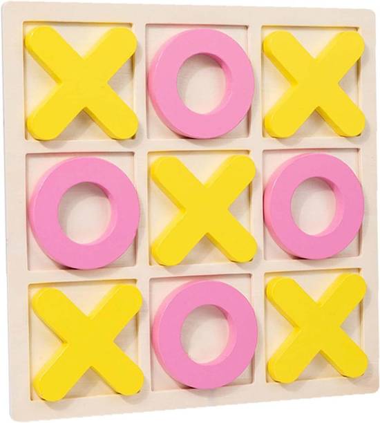 Little Mind Tic TAC Wooden Board Game Noughts and Crosses XOXO Chess Board Game