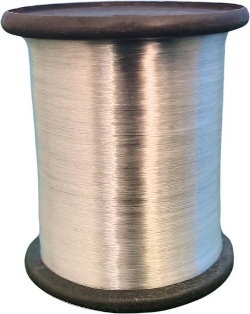 VELVAHINI Non-Elastic Transparent White Nylon Beading Cord (0.12mm) Embroidery (1 Spool)