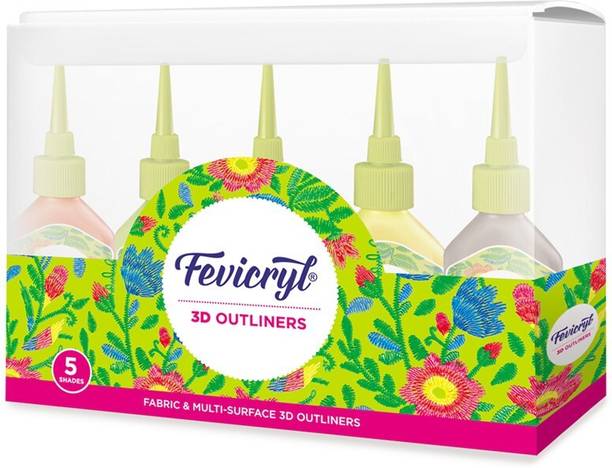 Fevicryl | Fabric and Multi-Surface 3D Outliners Assorted Pack