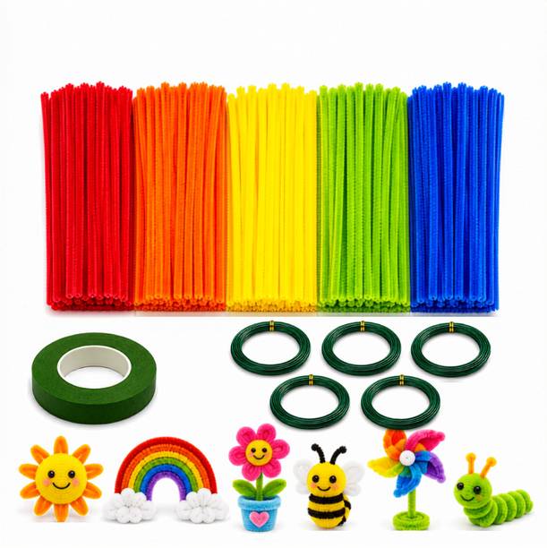 Zenaura Magic Pipe Cleaner Craft Combo Kit 100 Pc, Craft Kit DIY Pipe Cleaner Tools+Manual