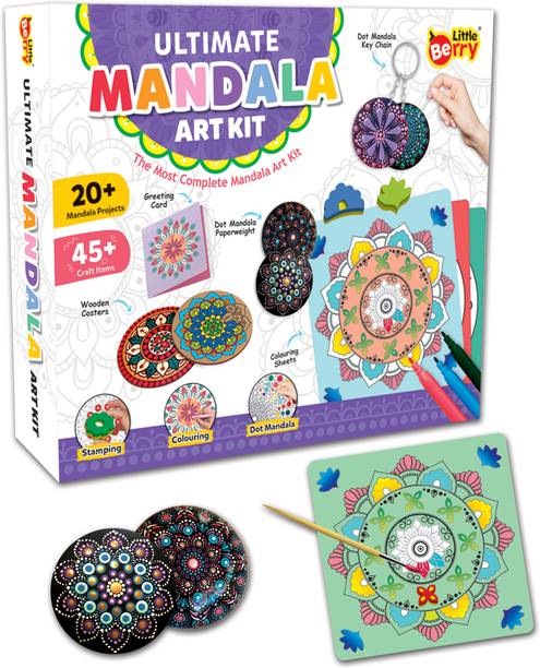 Little Berry Ultimate Mandala Art Kit: Art & Craft Kit for Girls & Boys - 20+ Mandala Project