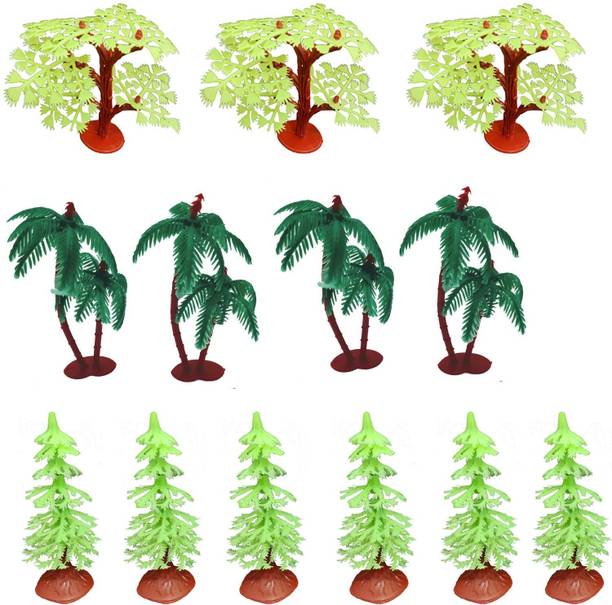 3A Featuretail Artificial Mixed Tree for DIY Craft, 3D Modelling, Bird House, 12pc 3Inch