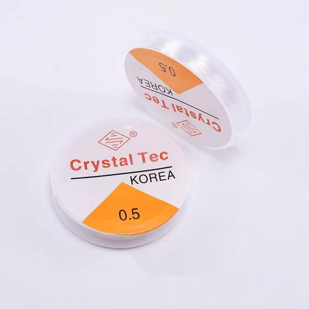 Weariton 0.5 mm (2 Roll) Elastic Rope Cord String for Bracelet / Jewellery Making