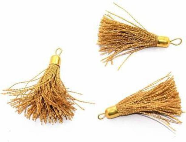 AN Sunshine New_Silk Thread Tassel (5 cm, Mustard Yellow)
