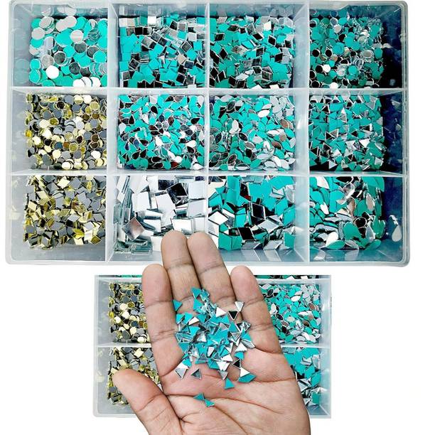 Sadhusadhya Mirror for Craft Work, Lippan Art Materials Kit (Pack of 2000 Mirrors)