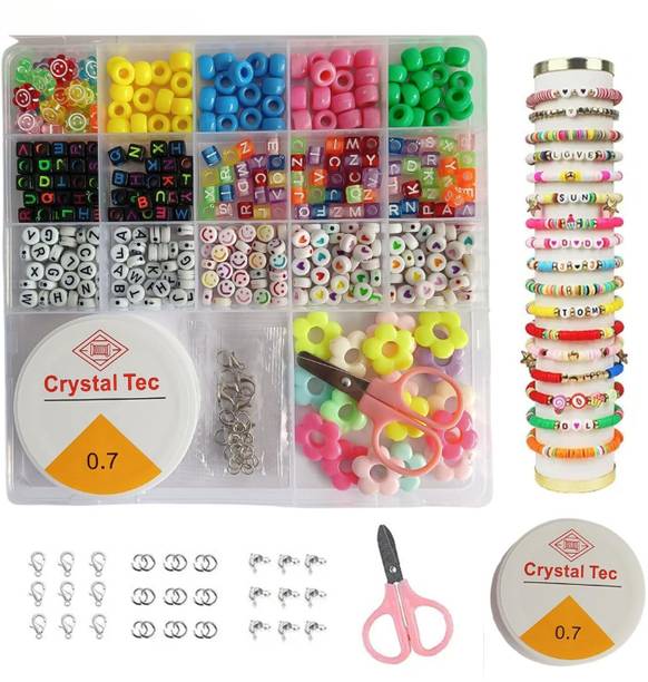 Gold Leaf 500+Pcs Loombeads Kit With Thread Strings For Kids And Artists