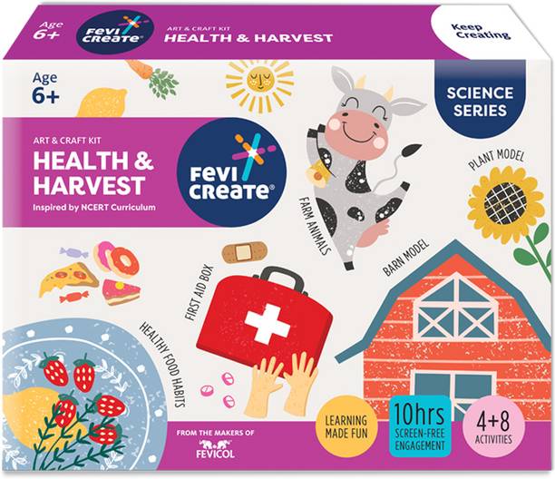 फेविक्रिएट Science DIY Art and Craft Kit – Health & Harvest, for Kids (Aged 6-8)