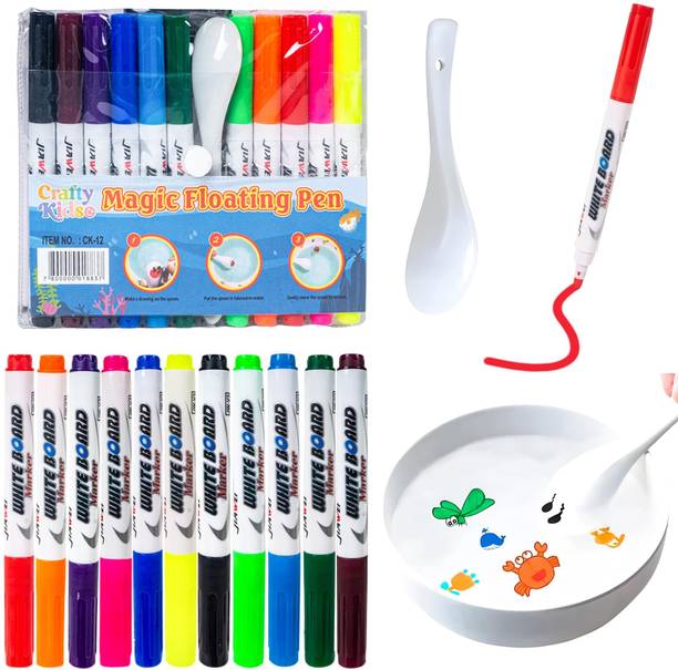 Shivalik Enterprises Magic Floating Pen Set of 11, with 1 Ceramic Spoon